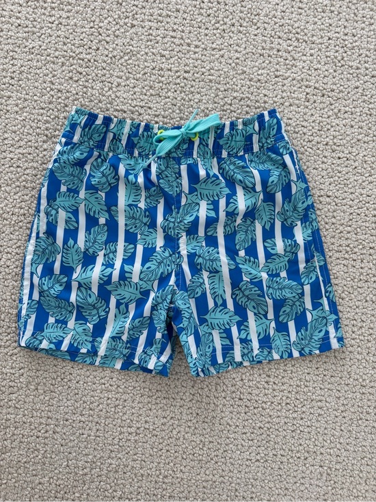 Egg New York Other - New! Egg New York Kids Boys Blue Leaf-Print Swim Shorts Sz 6